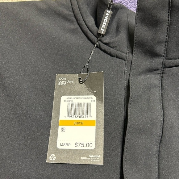 Under Armour Mens Sweater Fleece Pile Golf Sweater Halo Purple/Blue Small NEW - Picture 4 of 8